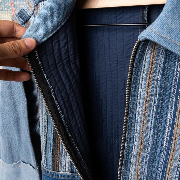 Custom upcycled cropped jacket reworked - Picture 6 of 7